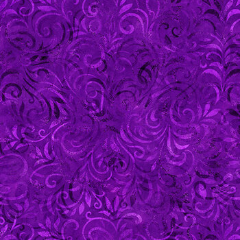 Color Essence Blooming Vine 31095-VM Grape by Quilting Treasures Fabrics, Image