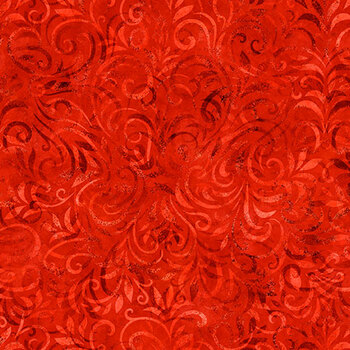 Color Essence Blooming Vine 31095-RO Tomato by Quilting Treasures Fabrics, Image