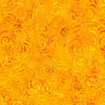 Color Essence Blooming Vine 31095-OS Marigold by Quilting Treasures Fabrics, Image