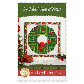 Log Cabin Christmas Wreath Pattern - PDF Download, Image