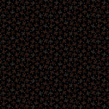 Cheddar & Coal III R171480D-BLACK Leaves by Pam Buda for Marcus Fabrics, Image