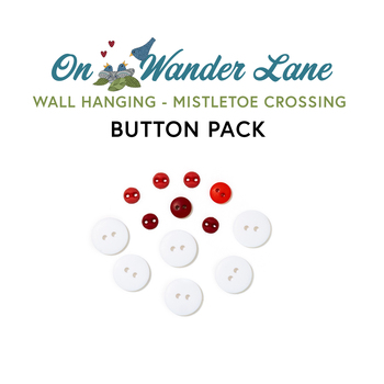 On Wander Lane Wall Hanging - Mistletoe Crossing - 13pc Button Pack, Image