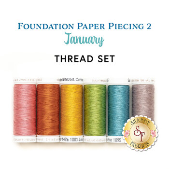  Foundation Paper Piecing Series 2 - January - 6pc Thread Set, Image