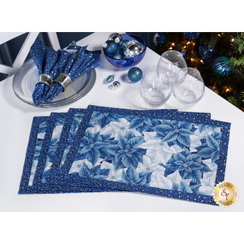  Self-Binding Placemats Kit - Makes 4 - Holiday Flourish Festive Finery, Image