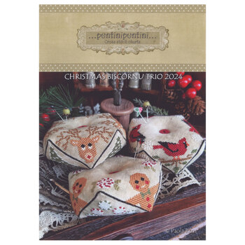 Christmas Biscornu Trio 2024 Cross Stitch Pattern, Image