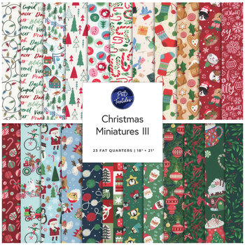 Christmas Miniatures III  23 FQ Set by Pink Light Studio for P&B Textiles, Image