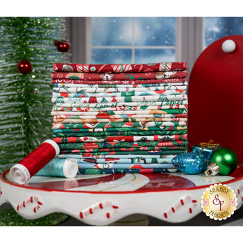 Christmas Miniatures III  23 FQ Set by Pink Light Studio for P&B Textiles, Image