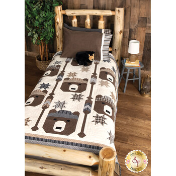  Cozy Paddling Bears Quilt Kit - Farmhouse Flannels III, Image