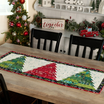 SAMPLE - Tree Farm Table Runner - Winterly