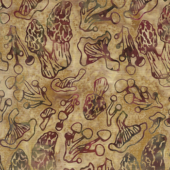 Forest Flora 622401057 Brown Mushroom by Island Batik