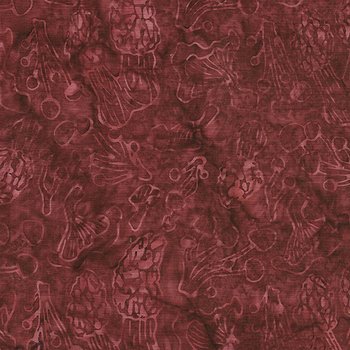 Forest Flora 622401390 Red Burgundy by Island Batik