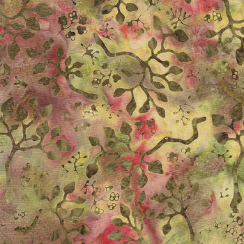 Forest Flora 622403887 Multi Red Brown Yellow by Island Batik, Image