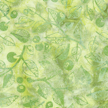 Forest Flora 622406831 Multi Yellow Green Grey by Island Batik, Image