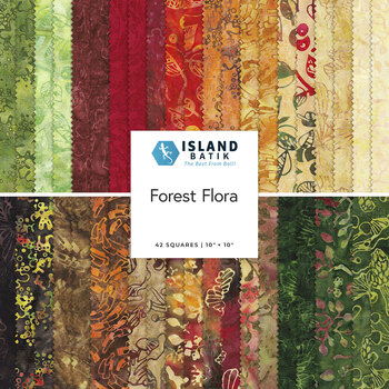 Forest Flora  10” Stack by Island Batik, Image