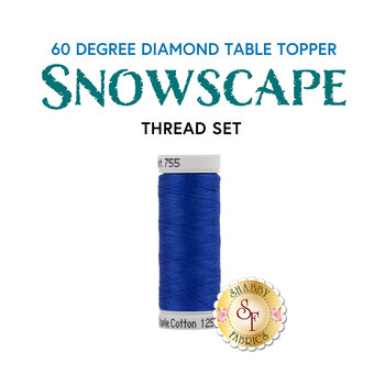 60 Degree Diamond Table Topper - Snowscape - 1pc Thread Set, Image