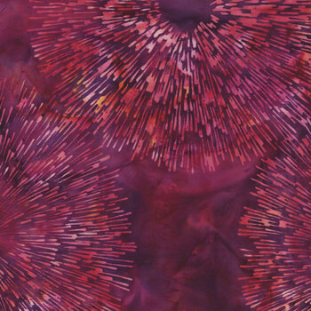 Bali Batiks - Raspberry Swirl W2595-143 Ruby by Hoffman Fabrics, Image