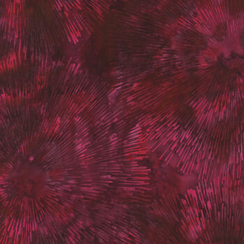 Bali Batiks - Raspberry Swirl W2595-38 Burgundy by Hoffman Fabrics, Image