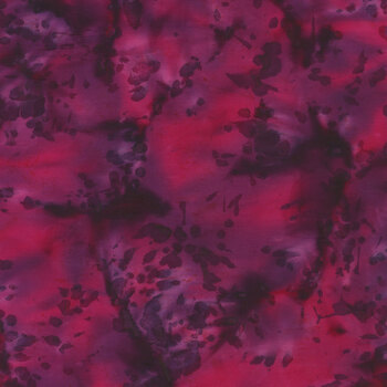 Bali Batiks - Raspberry Swirl 1384-104 Cabernet by Hoffman Fabrics, Image