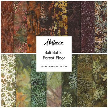 Bali Batiks - Forest Floor  15 FQ Set by Hoffman Fabrics, Image