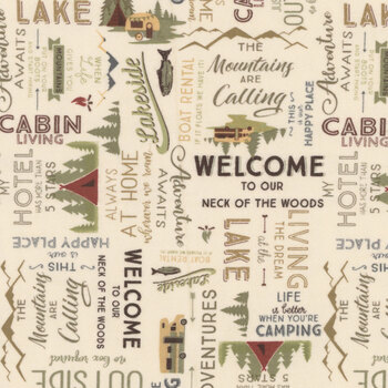 Living The Dream Flannel Y4536-11 Lt. Khaki by Dan DiPaolo for Clothworks, Image