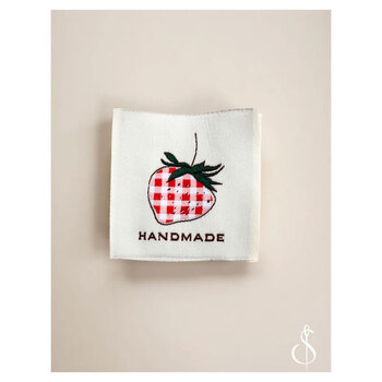 Sew In Labels - Check Strawberry - 8ct