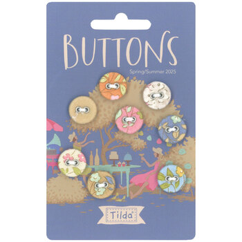 Sunday Brunch  8pc 14mm Button Pack by Tone Finnanger for Tilda, Image