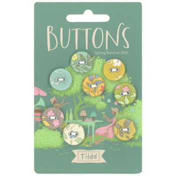 Sunday Brunch  8pc 16mm Button Pack by Tone Finnanger for Tilda, Image