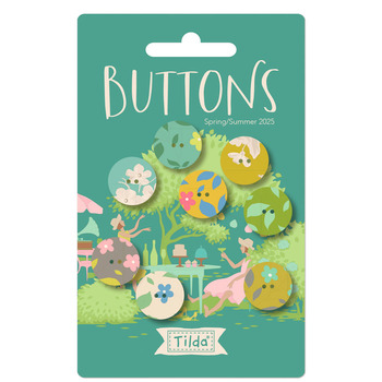 Sunday Brunch  8pc 16mm Button Pack by Tone Finnanger for Tilda, Image