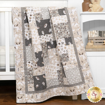  Easy as ABC and 123 Crib Quilt Kit - Gentle Night Flannel, Image