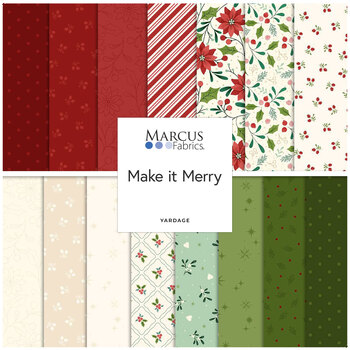 Make It Merry  Yardage by Lamb Farm Designs for Marcus Fabrics, Image