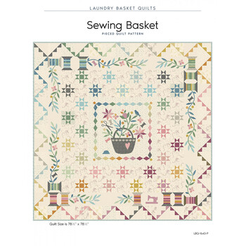 Sewing Basket Pieced Quilt Pattern, Image