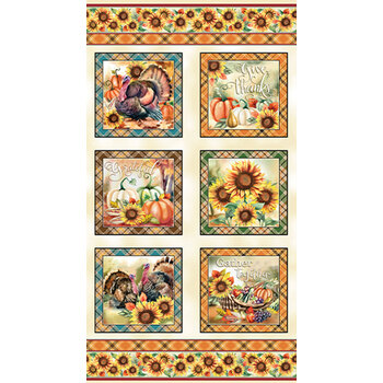 Give Thanks 14934-99 Panel Multi by Nicole Decamp for Benartex, Image