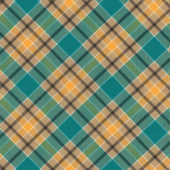 Give Thanks 14942-84 Teal by Nicole Decamp for Benartex, Image