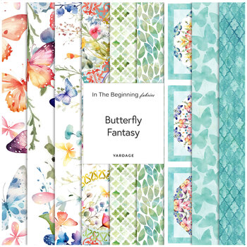 Butterfly Fantasy  Yardage by Jason Yenter for In The Beginning Fabrics, Image