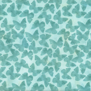 Butterfly Fantasy 7BF-1 Teal by Jason Yenter for In The Beginning Fabrics, Image