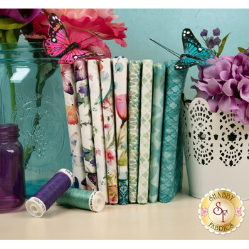Butterfly Fantasy  9 FQ Set by Jason Yenter for In The Beginning Fabrics, Image