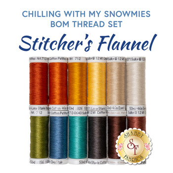  Chilling With My Snowmies BOM - 12pc Appliqué Thread Set - RESERVE, Image