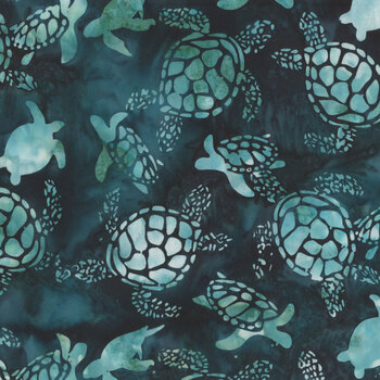 Bali Batiks - Under the Sea W2602-29 Jade by Hoffman Fabrics, Image