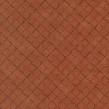 Prairie Gatherings Flannel 49315-21F Rust by Primitive Gatherings for Moda Fabrics, Image