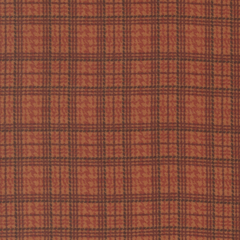 Prairie Gatherings Flannel 49314-21F Rust by Primitive Gatherings for Moda Fabrics, Image