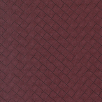 Prairie Gatherings Flannel 49315-22F Merlot by Primitive Gatherings for Moda Fabrics, Image