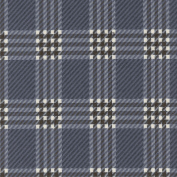 Prairie Gatherings Flannel 49313-16F Indigo by Primitive Gatherings for Moda Fabrics, Image