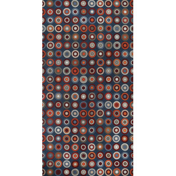 Prairie Gatherings Flannel 49301-16F Indigo Panel by Primitive Gatherings for Moda Fabrics, Image