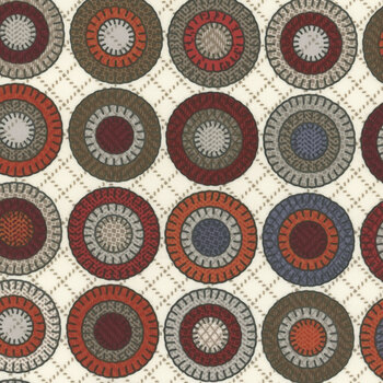 Prairie Gatherings Flannel 49301-11F Porcelain Panel by Primitive Gatherings for Moda Fabrics, Image