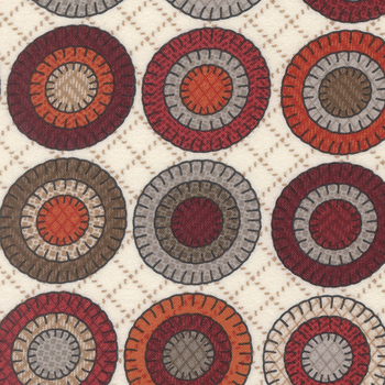 Prairie Gatherings Flannel 49301-11F Porcelain Panel by Primitive Gatherings for Moda Fabrics, Image