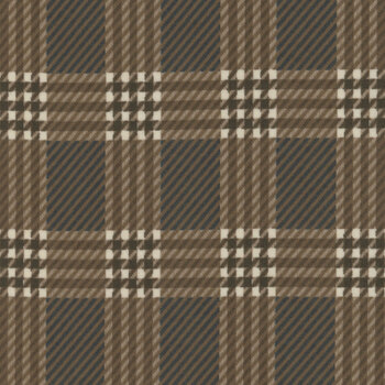 Prairie Gatherings Flannel 49313-14F Teak by Primitive Gatherings for Moda Fabrics, Image