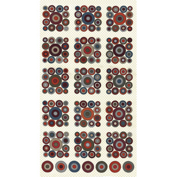 Prairie Gatherings Flannel 49319-11F Porcelain Panel by Primitive Gatherings for Moda Fabrics, Image