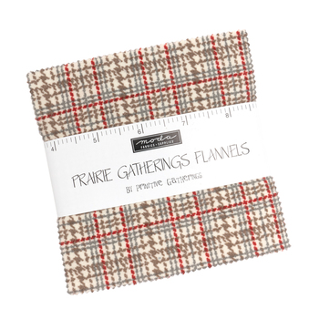 Prairie Gatherings Flannel  Charm Pack by Primitive Gatherings for Moda Fabrics - RESERVE, Image