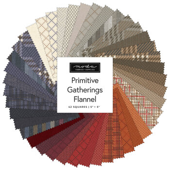 Prairie Gatherings Flannel  Charm Pack by Primitive Gatherings for Moda Fabrics - RESERVE, Image