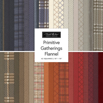 Prairie Gatherings Flannel  Layer Cake by Primitive Gatherings for Moda Fabrics - RESERVE, Image